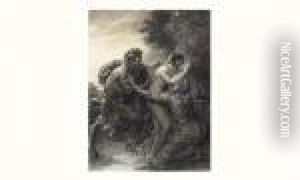 Pan, Syrinx Et Le Dieu Fleuve Ladon Oil Painting - Anne-Louis Girodet de Roucy-Triosson