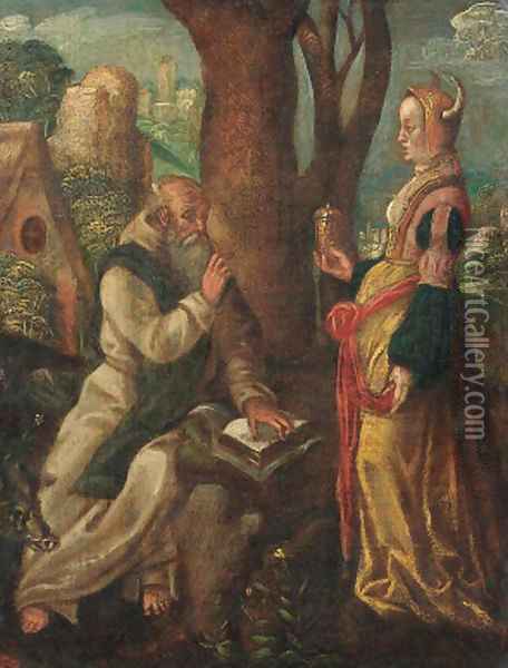 The Temptation of Saint Anthony Oil Painting - Lucas Van Leyden