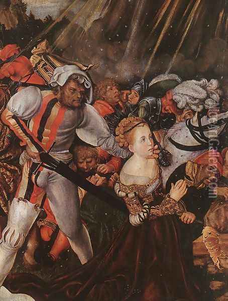The Martyrdom of St Catherine (detail) 1504-05 Oil Painting - Lucas The Elder Cranach