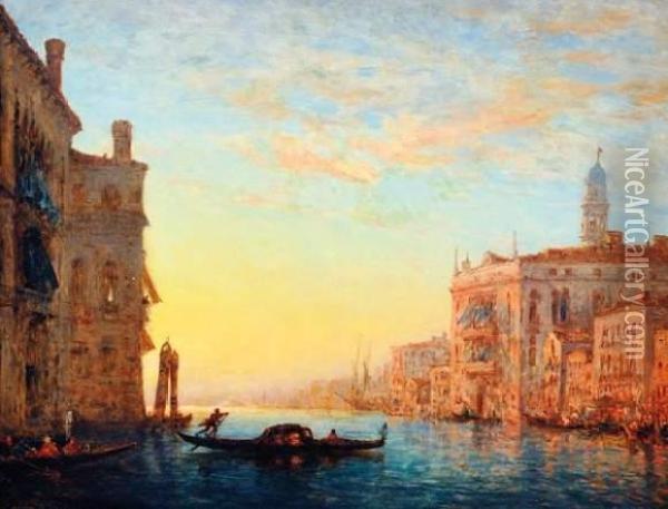 Venise, Le Grand Canal. Oil Painting - Felix Ziem