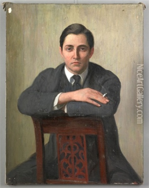 Portrait Of Jim Mclean Oil Painting - Lilla Cabot Perry
