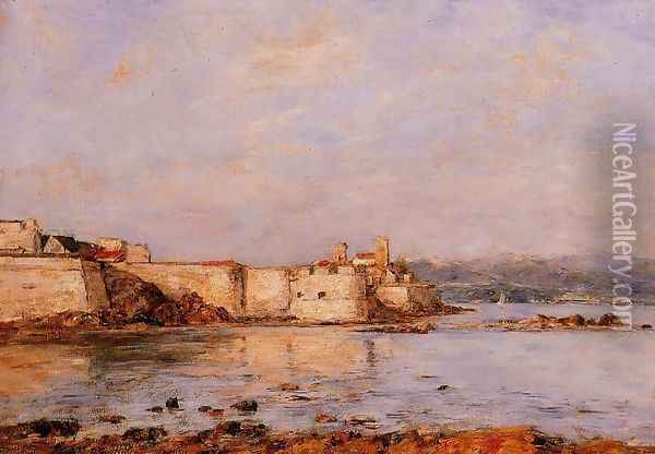 The Harbor of Antibes Oil Painting - Eugene Boudin