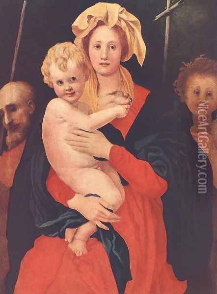 Madonna and Child with St. Joseph and Saint John the Baptist 1521-22 Oil Painting - (Jacopo Carucci) Pontormo