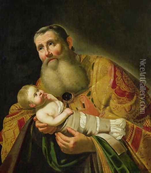 St. Simeon Presenting the Infant Christ in the Temple Oil Painting - Jan Hermansz. van Biljert