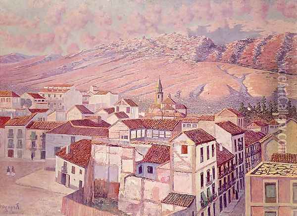 View of Granada Oil Painting - Dario de Regoyos y Valdes