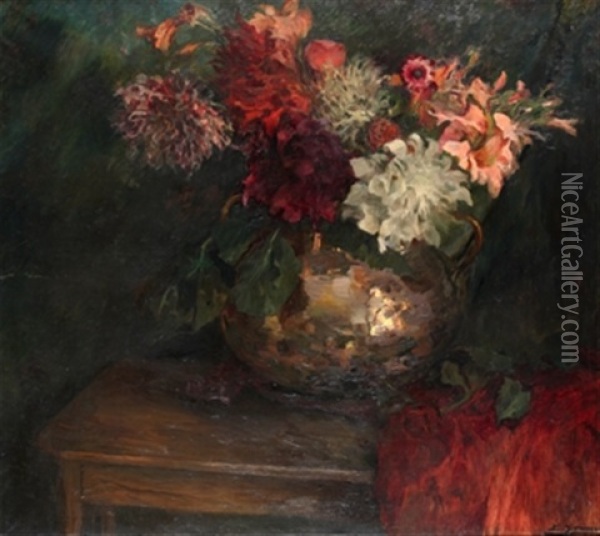 Gjarron Con Flores Oil Painting - Luis Graner y Arrufi
