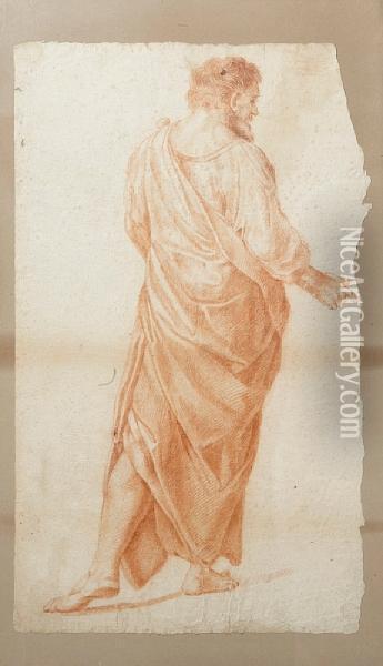 A Figure Study Oil Painting - Raphael (Raffaello Sanzio of Urbino)