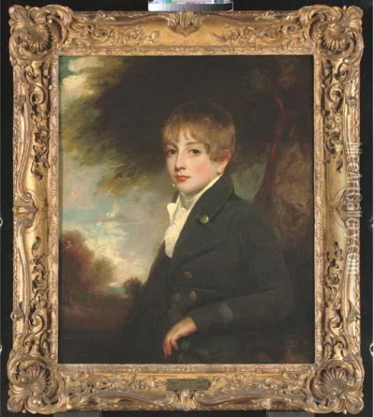 Portrait Of Sir Charles Henry Coote Oil Painting - John Hoppner
