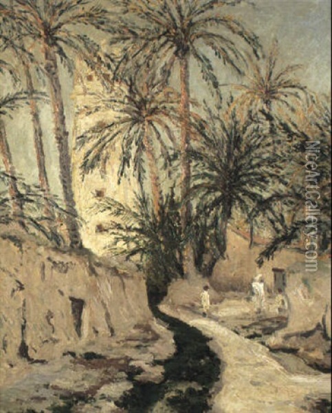 L'oasis De Biskra Oil Painting - Maxime Maufra
