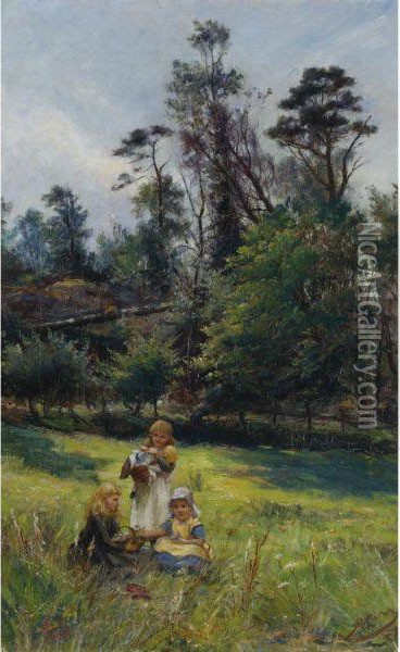 Childhood Happy Days Oil Painting - Charles H. Malcolm Kerr