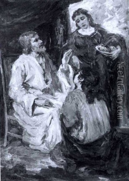 Christus Im Haus Des Phariseers Oil Painting - Paul Kapell