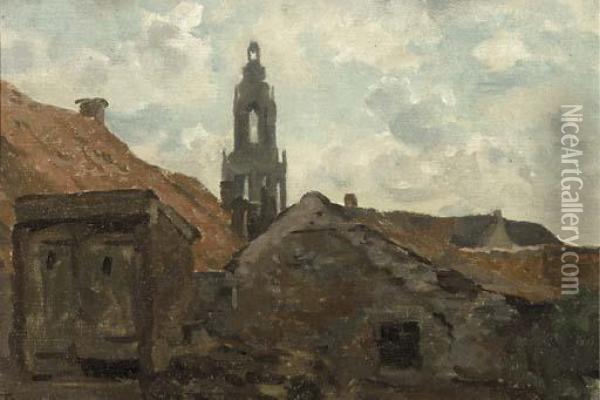 A View Of The Cuneratoren, Rhenen Oil Painting - Willem Bastiaan Tholen