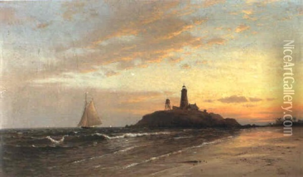 Evening On The Coast Oil Painting - Francis Augustus Silva