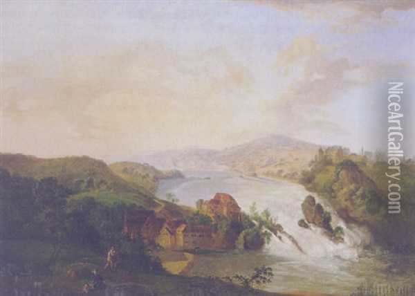Der Rheinfall Bei Schaffhausen Oil Painting - Johann Ehrenfried Held