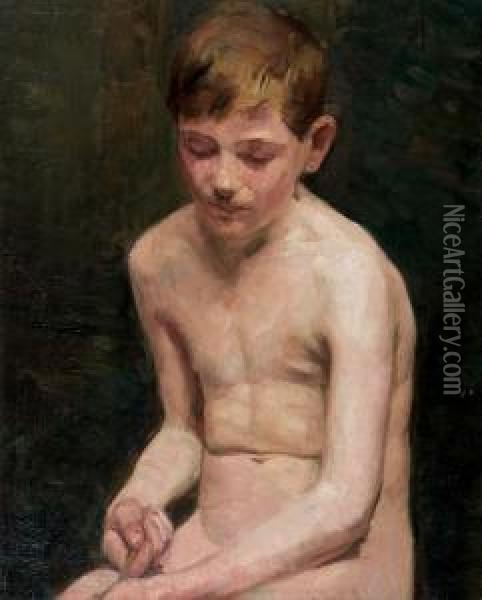 Portrait Of A Boy Oil Painting - William Brymner