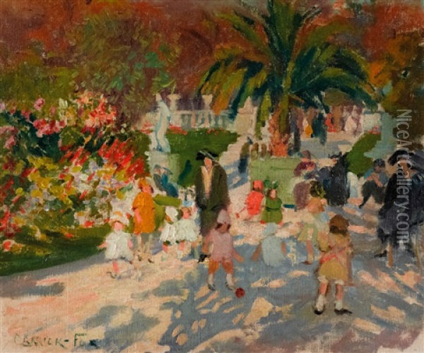 Luxembourg Gardens Oil Painting - Ethel Carrick Fox