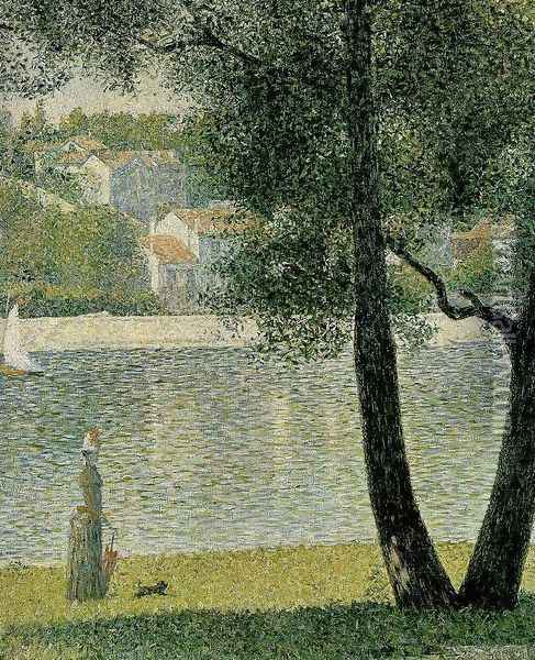 Seine at Courbevoie Oil Painting - Georges Seurat