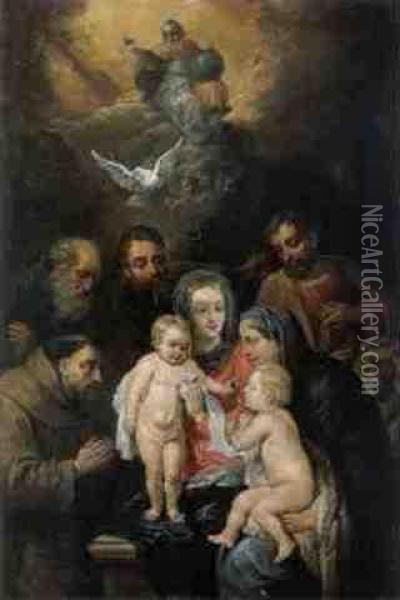 Heilige Familie Mit Der Hl.elisabeth Oil Painting - David The Younger Teniers