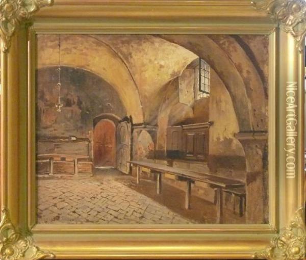 Interior. Oil Painting - Frans Wilhelm Odelmark