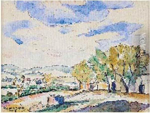 Paysage De Provence, Circa 1930 Oil Painting - Henri Charles Manguin
