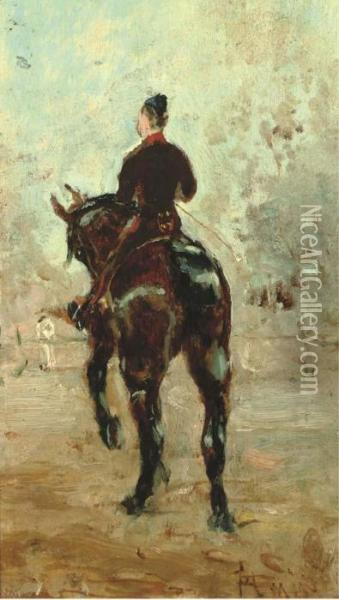 Artilleur A Cheval Oil Painting - Henri De Toulouse-Lautrec