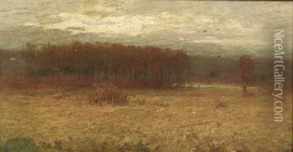 Autumn Woods Oil Painting - Joseph H. Greenwood