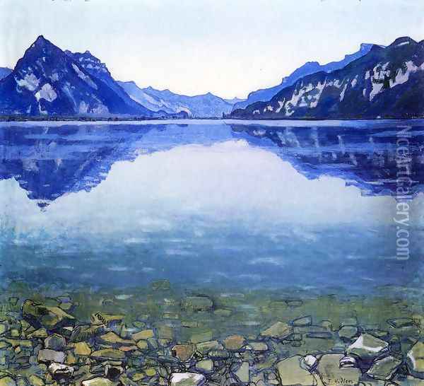 Lake Thun Landscape Oil Painting - Ferdinand Hodler