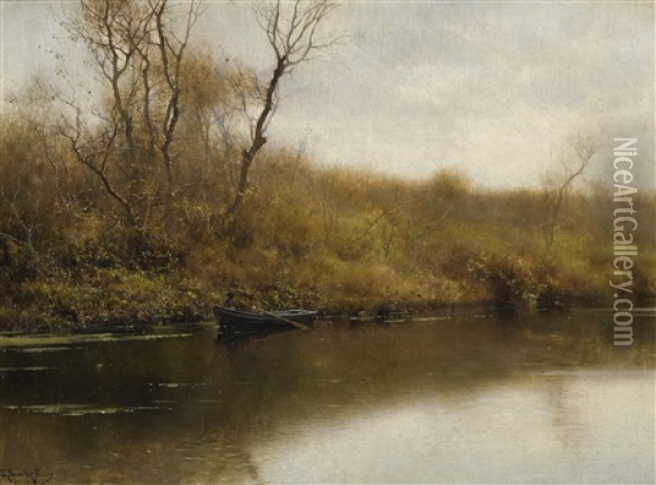 Autumn Oil Painting - Emilio Sanchez-Perrier