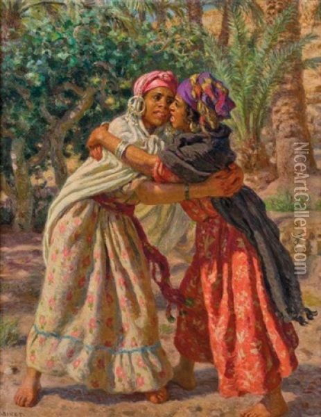 La Dispute Oil Painting - Alphonse Etienne Dinet
