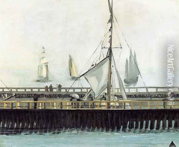 The Pier at Boulogne Oil Painting - Edouard Manet
