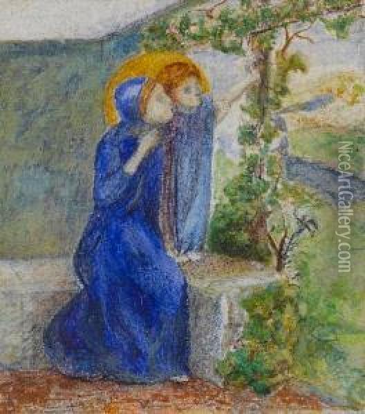 Madonna And Child Oil Painting - Elizabeth Eleanor Siddal