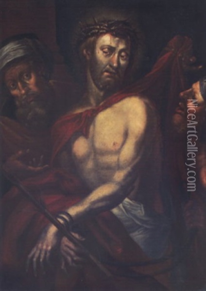 Ecce Homo: Christus, Pilatus Und Scherge Oil Painting -  Caravaggio