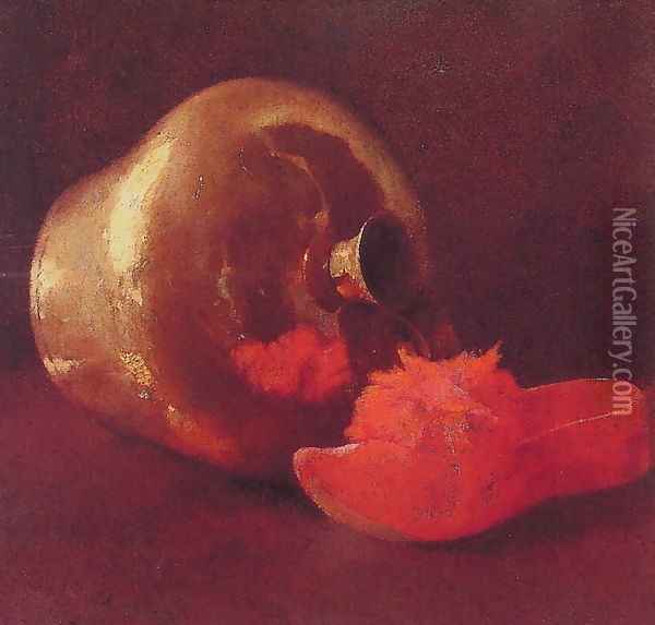 Ruby Reflection Oil Painting - Emil Carlsen