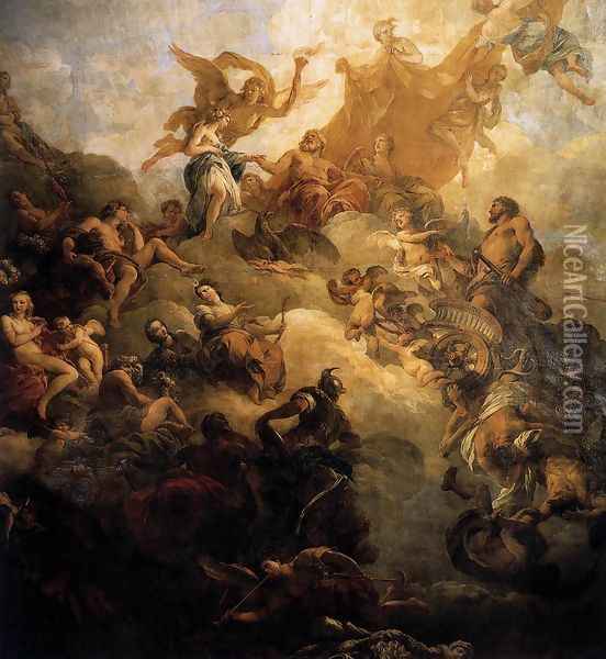 The Apotheosis of Hercules 1736 Oil Painting - Francois Lemoine (see Lemoyne)