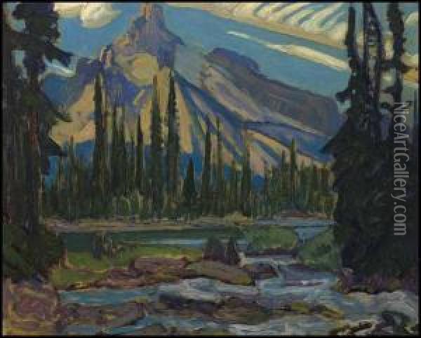 Cathedral Mountain Oil Painting - James Edward Hervey MacDonald
