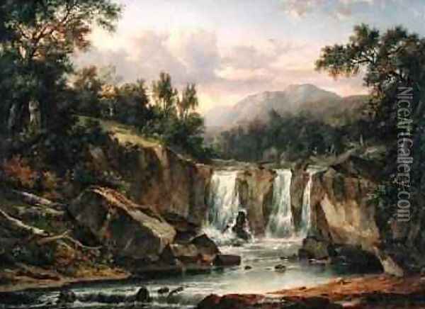 The Falls of Tummel 1820 Oil Painting - Patrick Nasmyth