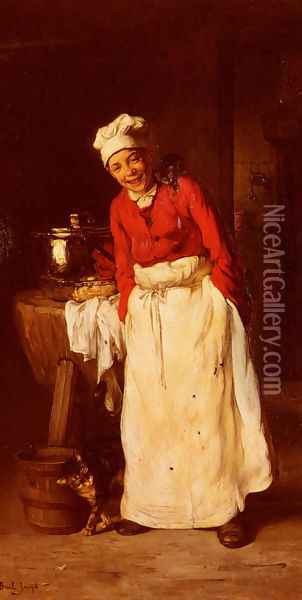 Le Petit Cuisinier (The Little Cook) Oil Painting - Claude Joseph Bail