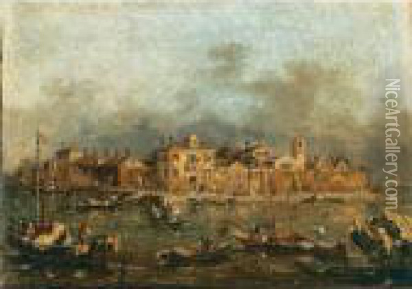 Veduta Della Laguna Veneziana Oil Painting - Francesco Guardi