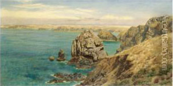 Mount's Bay, Cornwall Oil Painting - John Edward Brett