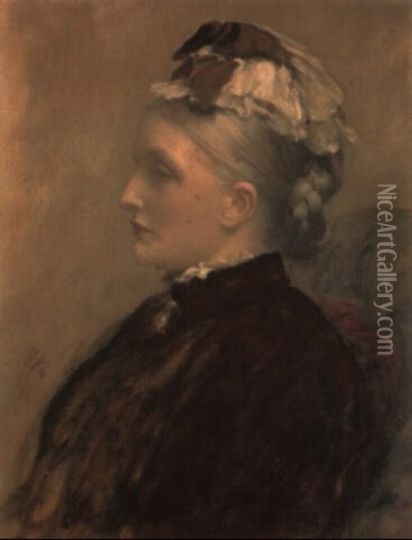 Alexandra Leighton (mrs. Sutherland Orr) Oil Painting - Lord Frederic Leighton