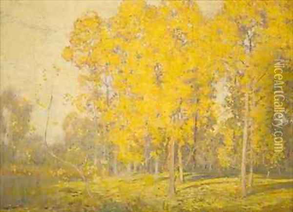 Landscape with Trees Autumn Oil Painting - Sir Alfred East