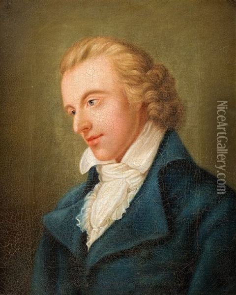 Portrat Friedrich Schillers Oil Painting - Ludovike von Reichenbach
