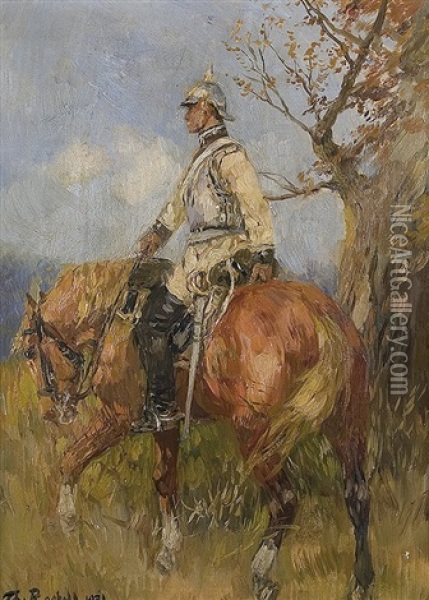 Rider Of The Royal Guards Oil Painting - Theodor Rocholl