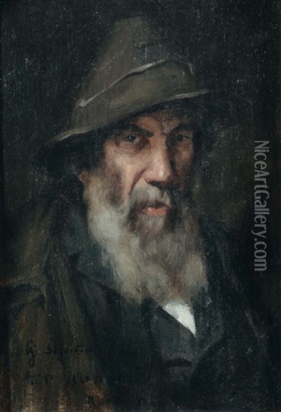 Ritratto Di Bodard Oil Painting - Giovanni Segantini