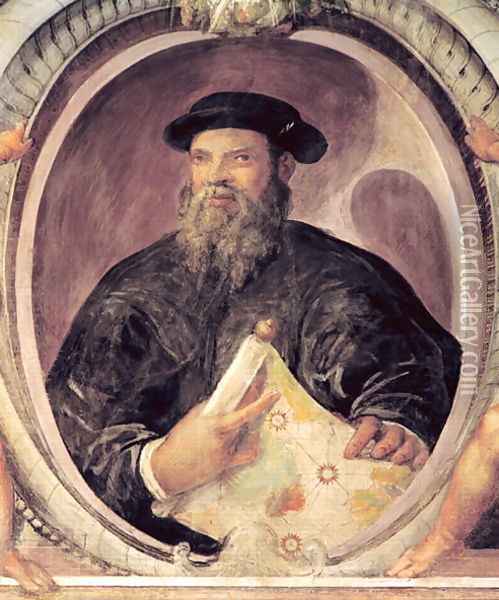 Ferdinand Magellan (c.1480-1521) from the Sala del Mappamondo Oil Painting - Luigi Vanvitelli