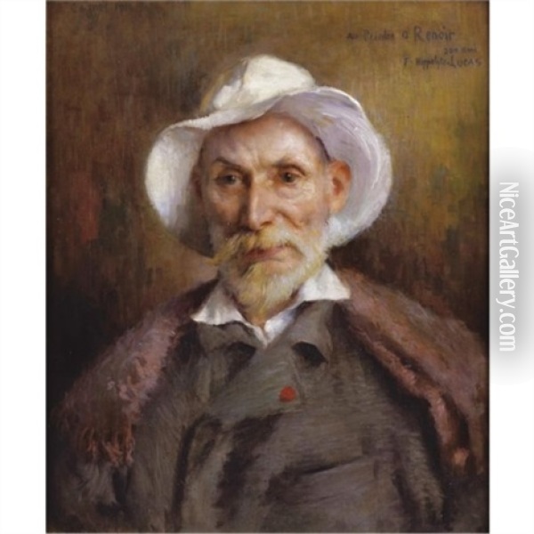 Portrait De Renoir Oil Painting - Marie Felix Hippolyte-Lucas