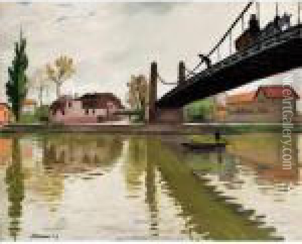 Le Pont De Conflans Oil Painting - Albert Marquet