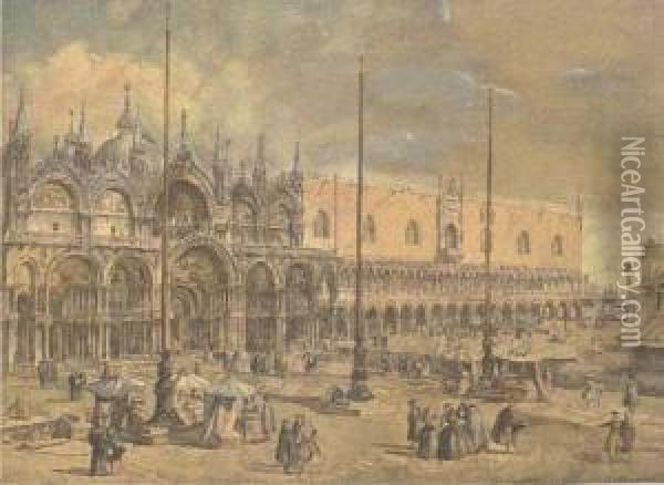 Piazza San Marco, Venice Oil Painting - Samuel Colman