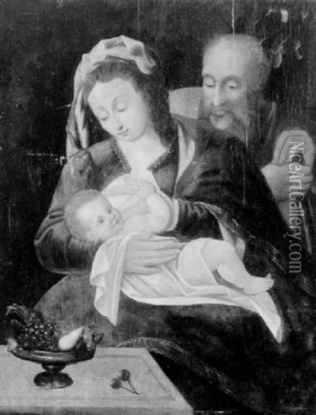Die Heilige Familie Oil Painting - Jan Gossaert