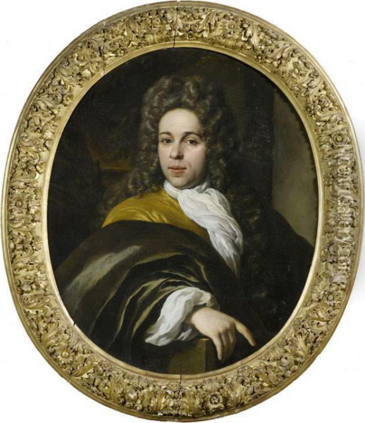 Portrait Of A Nobleman Of The House Of Van Brienen Oil Painting - Nicolaes Verkolye